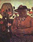 Paula Modersohn-Becker old Poorhouse Woman with a Glass Bottle (nn03) oil painting artist